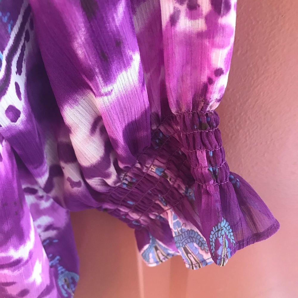 Gauzy Purple Blouse by Marc Bouwer XL - Picture 7 of 8